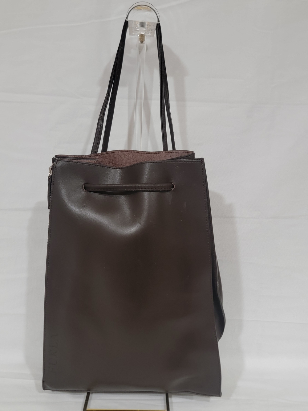 Furla Brown Leather Backpack Tote